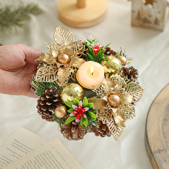 Christmas Wreath Candle Decoration
