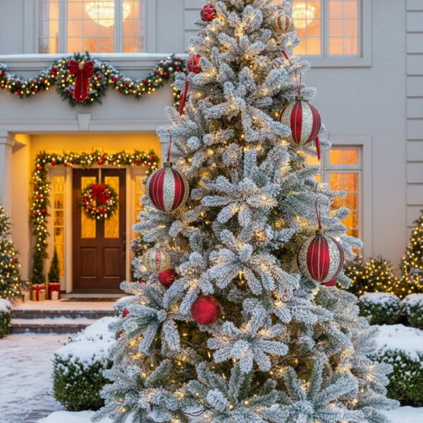 4PCS Glass Christmas Hanging Ornaments